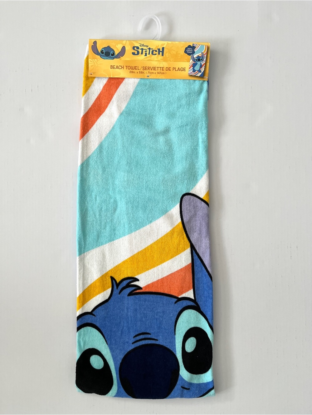 Disney Stitch 100% Cotton Beach Towel – Brand New